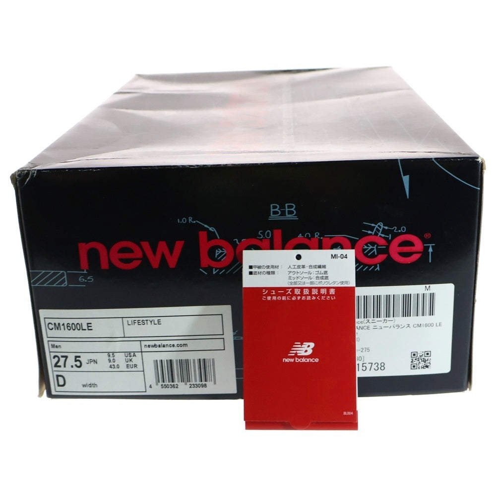 New Balance(ニューバランス) CM1600LE レザー メッシュ ローカットスニーカー グレー US9.5/27.5cm