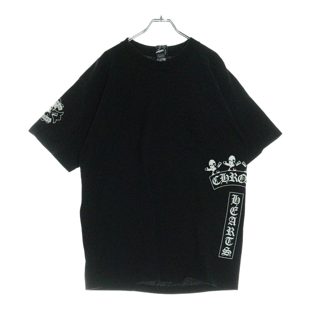 CHROME HEARTS(クロムハーツ) OLD FOTI SKULL GRAPHIC TEE オールド フォティ スカル グラフィック ロゴプリント クルーネック 半袖Tシャツカットソー ブラック