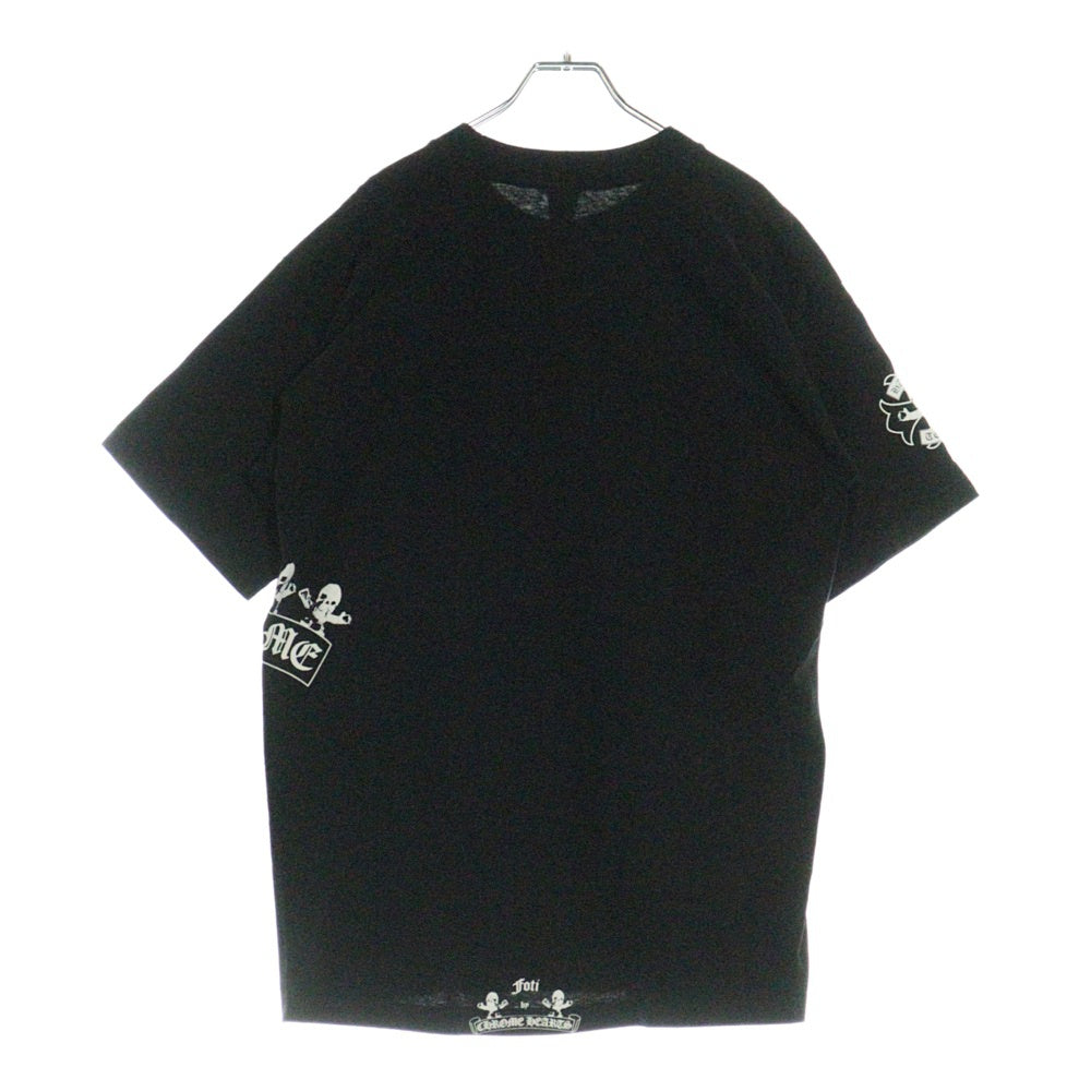 CHROME HEARTS(クロムハーツ) OLD FOTI SKULL GRAPHIC TEE オールド フォティ スカル グラフィック ロゴプリント クルーネック 半袖Tシャツカットソー ブラック