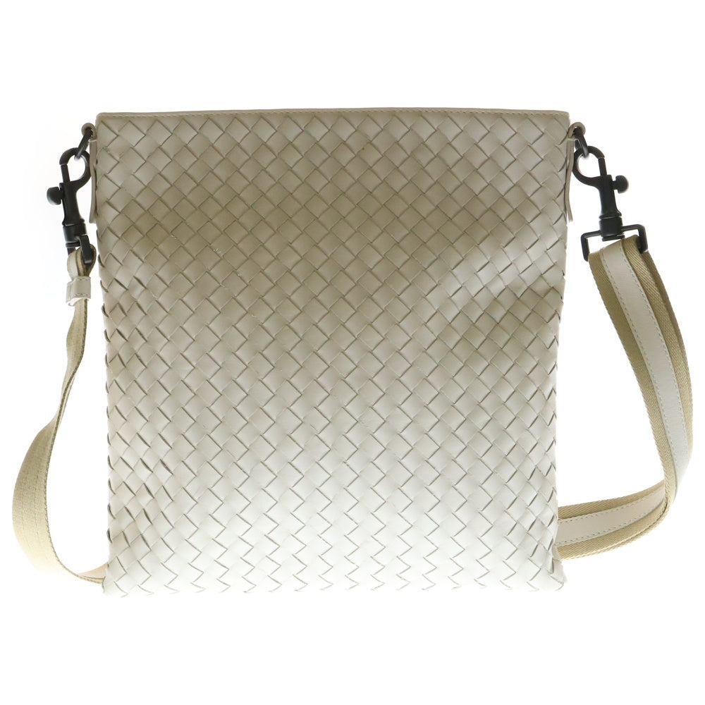 BOTTEGA VENETA(ボッテガヴェネタ) イントレチャート スクエア レザー ショルダーバッグ アイボリー