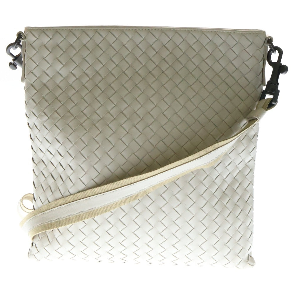BOTTEGA VENETA(ボッテガヴェネタ) イントレチャート スクエア レザー ショルダーバッグ アイボリー