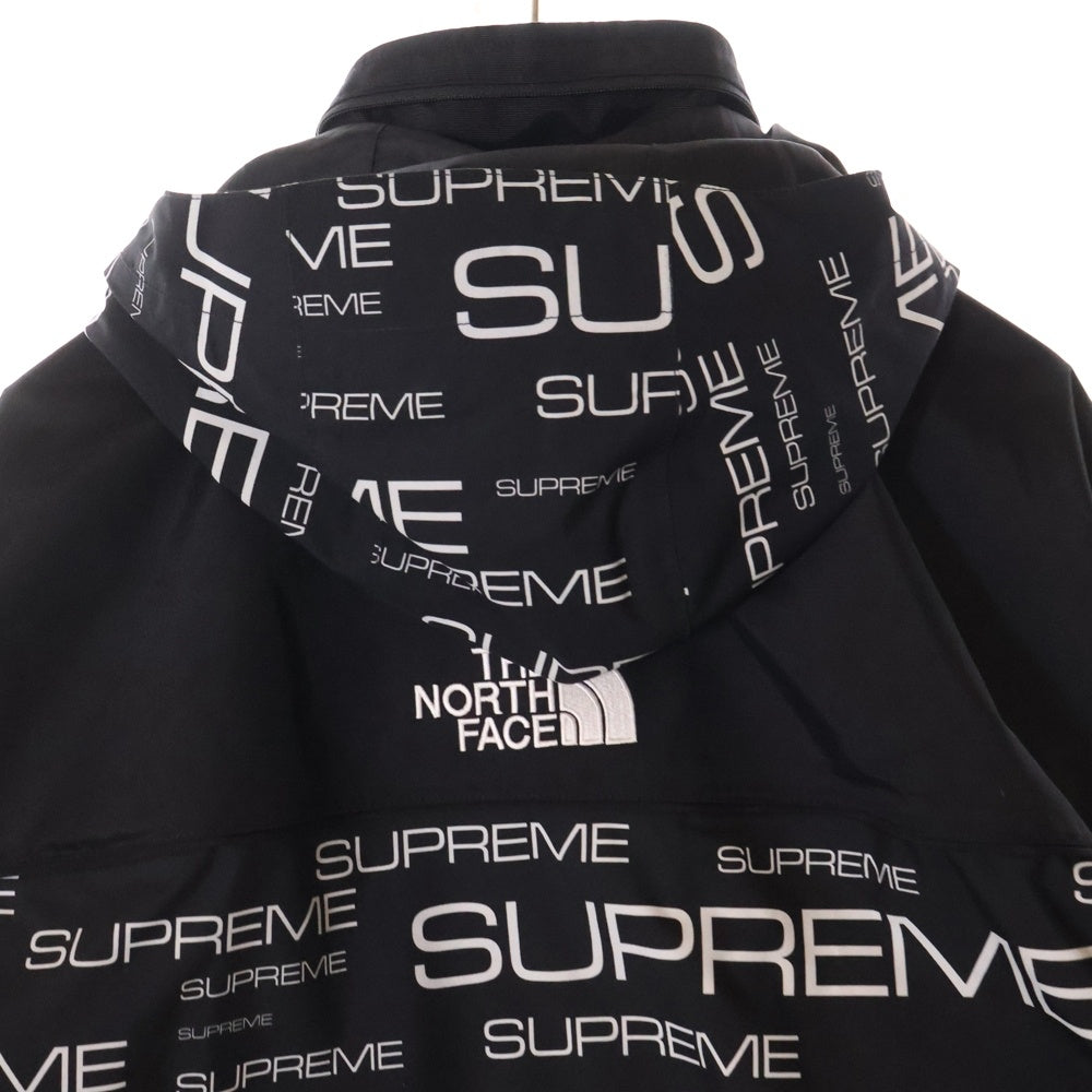 SUPREME(シュプリーム) 21AW ×THE NORTH FACE ザ ノースフェイス スティープ テック アポジー ロゴプリント 刺繍 マルチポケット フーデッド アノラックパーカー NP52102I