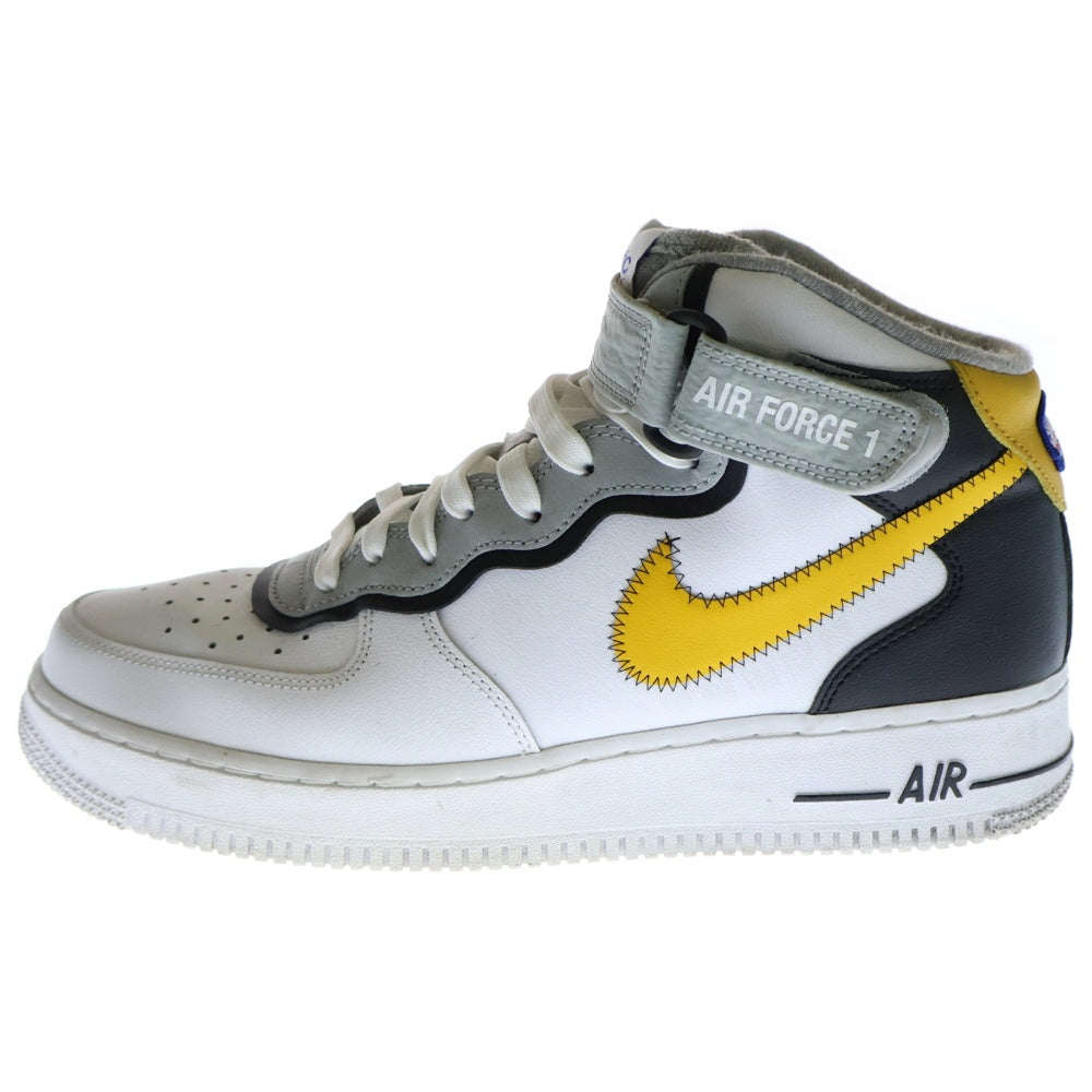 NIKE(ナイキ) AIR FORCE 1 MID 07 LV8 DARK SULFUR エアフォースワン ミッドカットスニーカー ホワイト US8.5/26.5cm DH7451-101