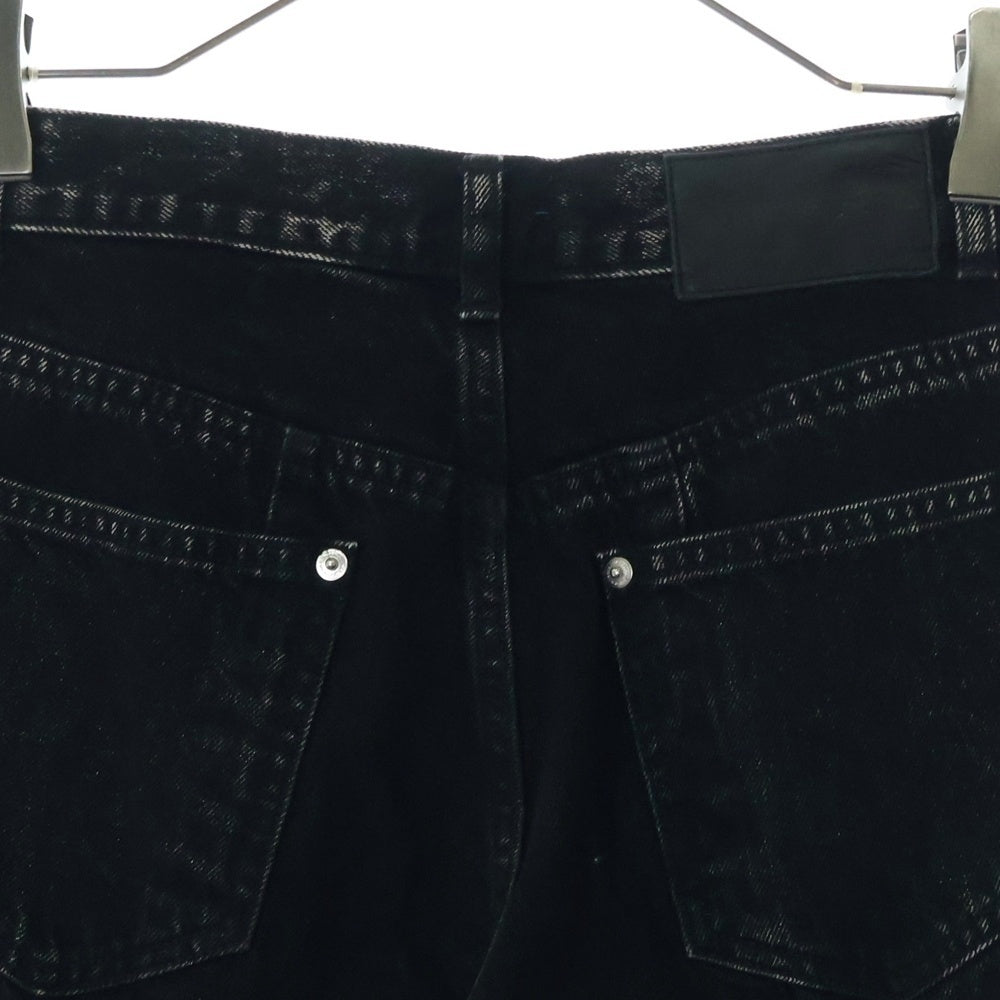 JOHN LAWRENCE SULLIVAN(ジョンローレンスサリバン) WASHED DENIM HOLLOWED OUT PANTS ウォッシュド デニム ホロウド アウト パンツ ブラック レディース JLSW-49