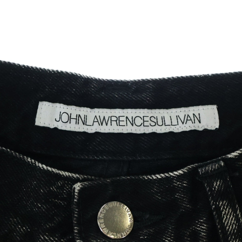 JOHN LAWRENCE SULLIVAN(ジョンローレンスサリバン) WASHED DENIM HOLLOWED OUT PANTS ウォッシュド デニム ホロウド アウト パンツ ブラック レディース JLSW-49