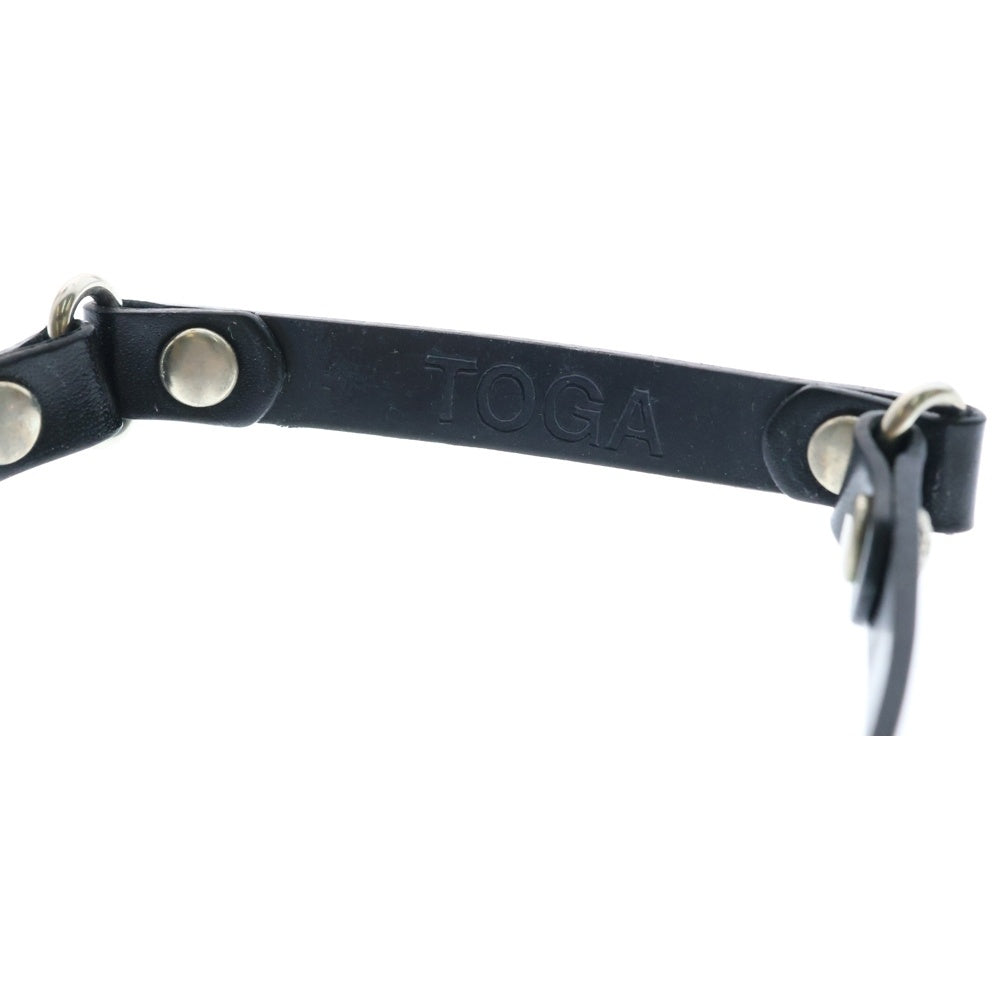 TOGA ARCHIVES(トーガアーカイブス) DOUBLE LEATHER BANGLE ダブルレザー バングル ブレスレット ブラック レディース TZ32-AK923