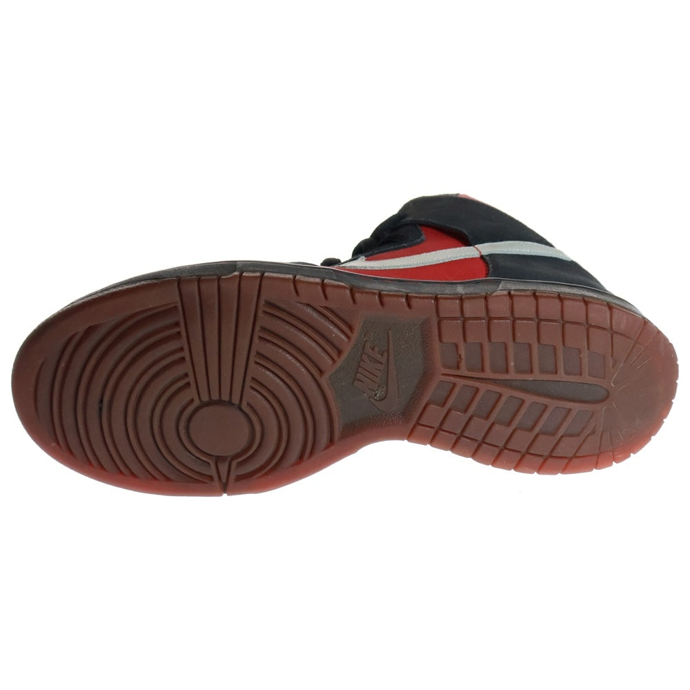 NIKE SB(ナイキエスビー) 【観賞用 2009年製】 DUNK ダンク スポーツレッド メタリックプラチナム ハイカットスニーカー US9.5/27.5cm 305050-601