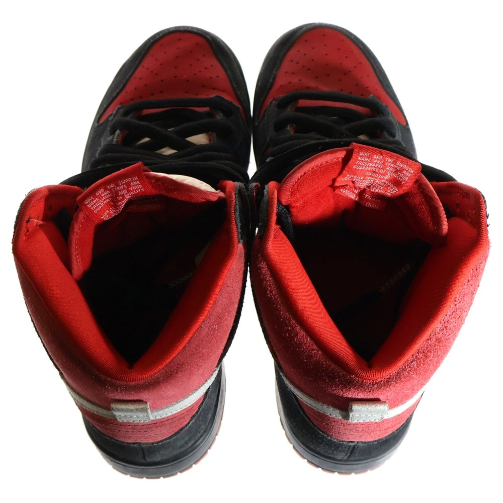 NIKE SB(ナイキエスビー) 【観賞用 2009年製】 DUNK ダンク スポーツレッド メタリックプラチナム ハイカットスニーカー US9.5/27.5cm 305050-601