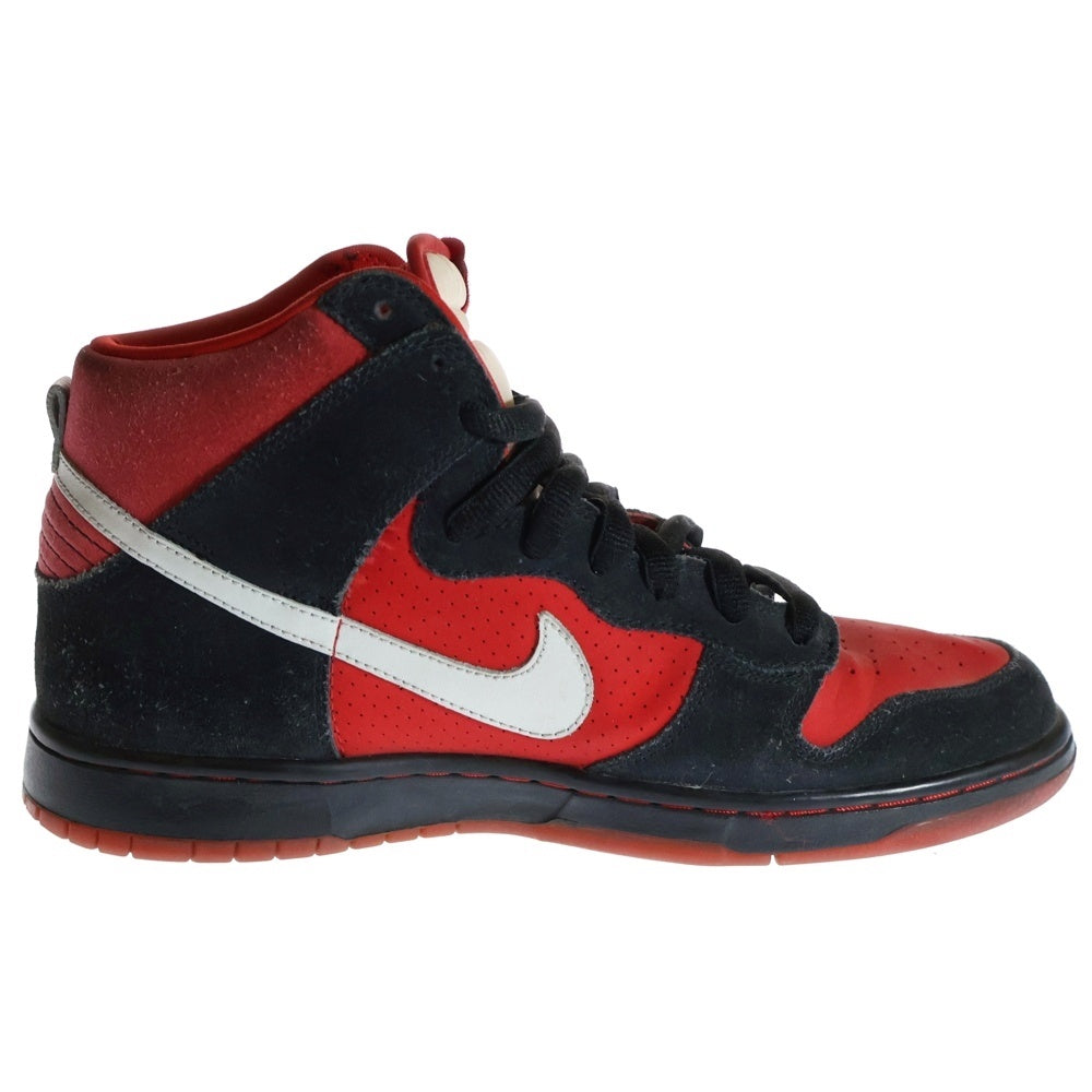 NIKE SB(ナイキエスビー) 【観賞用 2009年製】 DUNK ダンク スポーツレッド メタリックプラチナム ハイカットスニーカー US9.5/27.5cm 305050-601