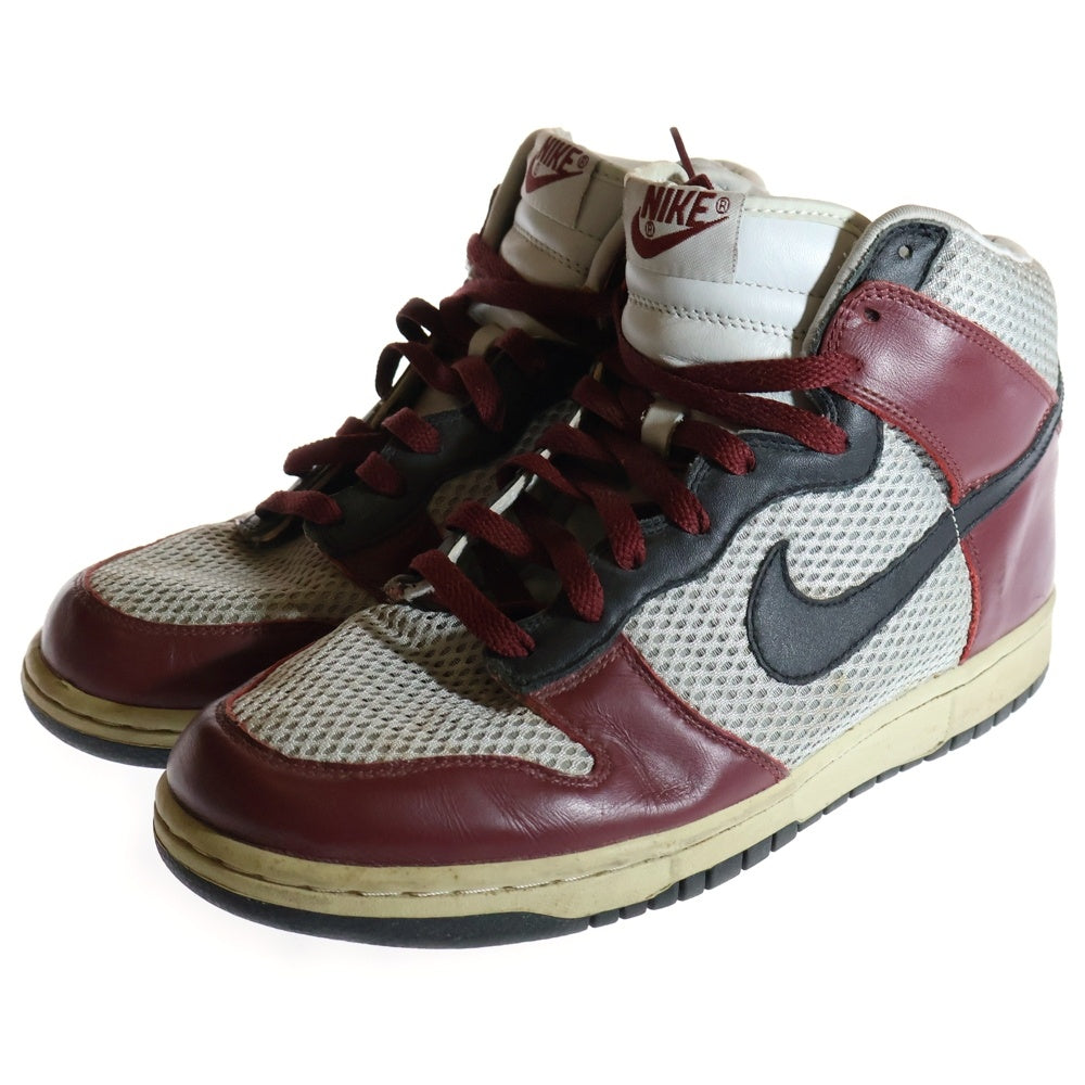 NIKE(ナイキ) 【観賞用 2004年製】 DUNK HIGH PREMIUM ダンク プレミアム ハイカットスニーカー シルバー/レッド US9.5/27.5cm 306968-601