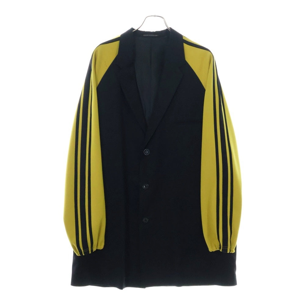 Yohji Yamamoto POUR HOMME(ヨウジヤマモト プールオム) 98SS サイドライン ジャージ切り替え 3B シングルテーラード ジャケット/ウール ワイド スラックス ロングパンツ セットアップ スーツ HJ-J27-816/HJ-P15-102