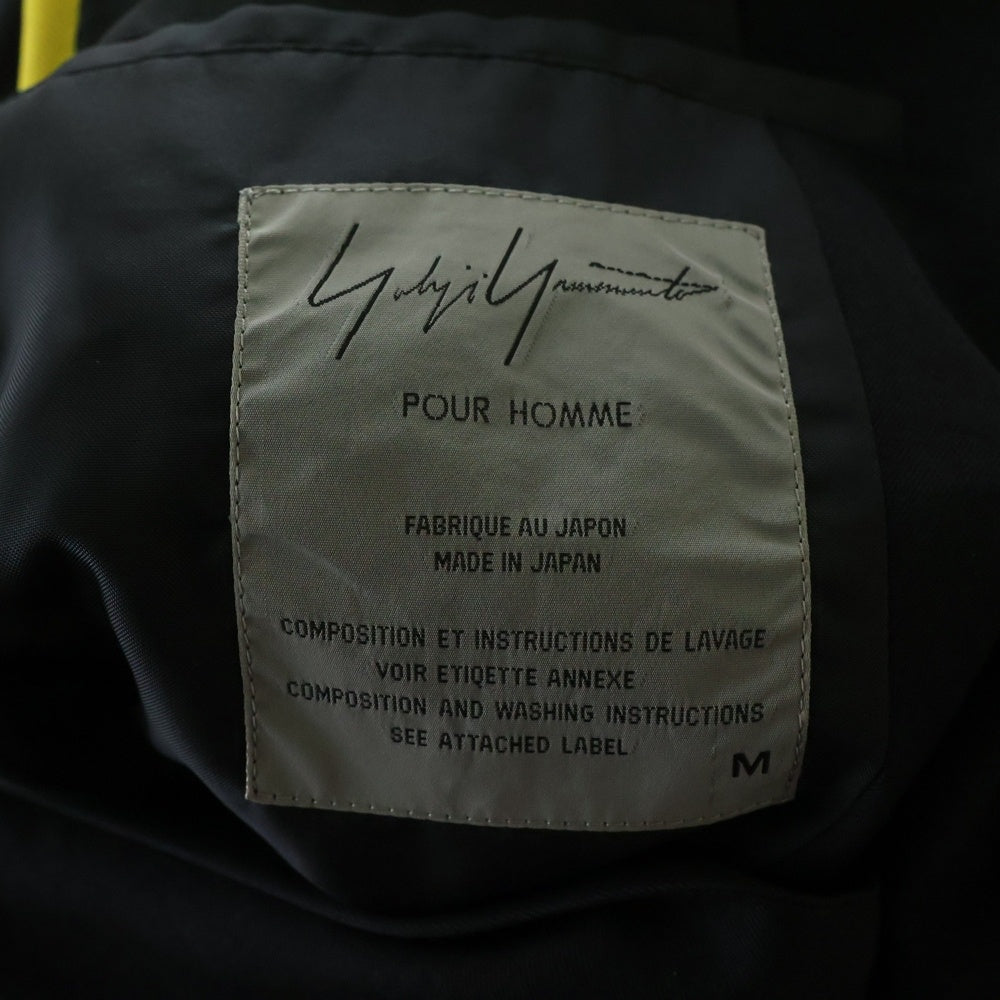 Yohji Yamamoto POUR HOMME(ヨウジヤマモト プールオム) 98SS サイドライン ジャージ切り替え 3B シングルテーラード ジャケット/ウール ワイド スラックス ロングパンツ セットアップ スーツ HJ-J27-816/HJ-P15-102