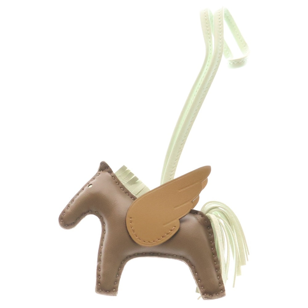 HERMES(エルメス) ロデオペガサス PM チャーム アニョーミロ ヴェールフィズ×エトゥープ×ビスキュイ ブラウン U刻