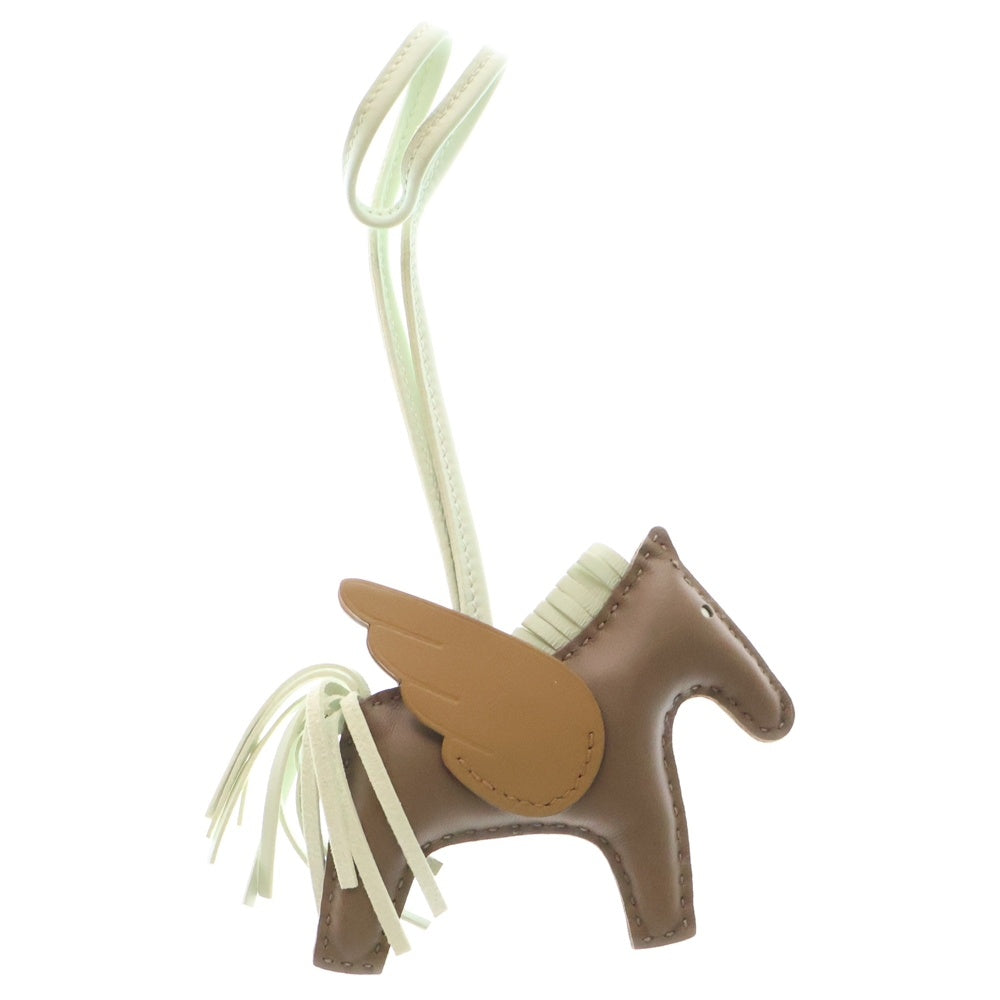 HERMES(エルメス) ロデオペガサス PM チャーム アニョーミロ ヴェールフィズ×エトゥープ×ビスキュイ ブラウン U刻