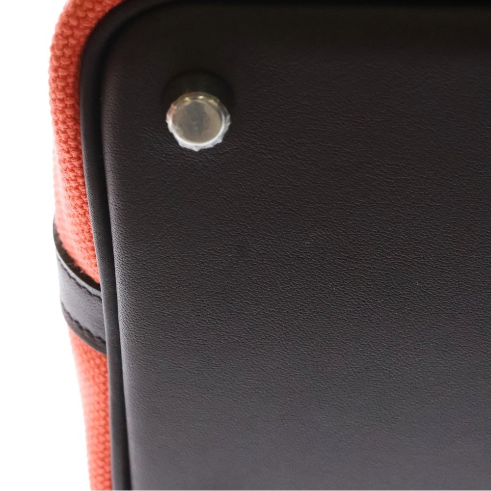 HERMES(エルメス) ピコタンロック PM カーゴ ポケット トワルゴエラン スイフト ローズテキサス ルージュセリエ ハンドバッグ ピンク/ブラウン U刻印 シルバー金具 レディース