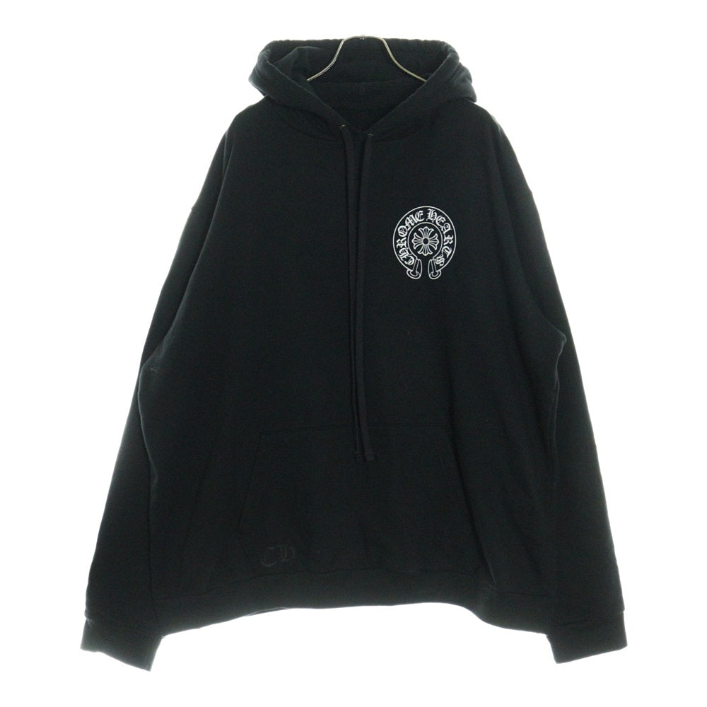 CHROME HEARTS(クロムハーツ) SWTSHRT HD ZIP LTD ロサンゼルス限定バックホースシュー ジップアップスウェットパーカー フーディ ブラック