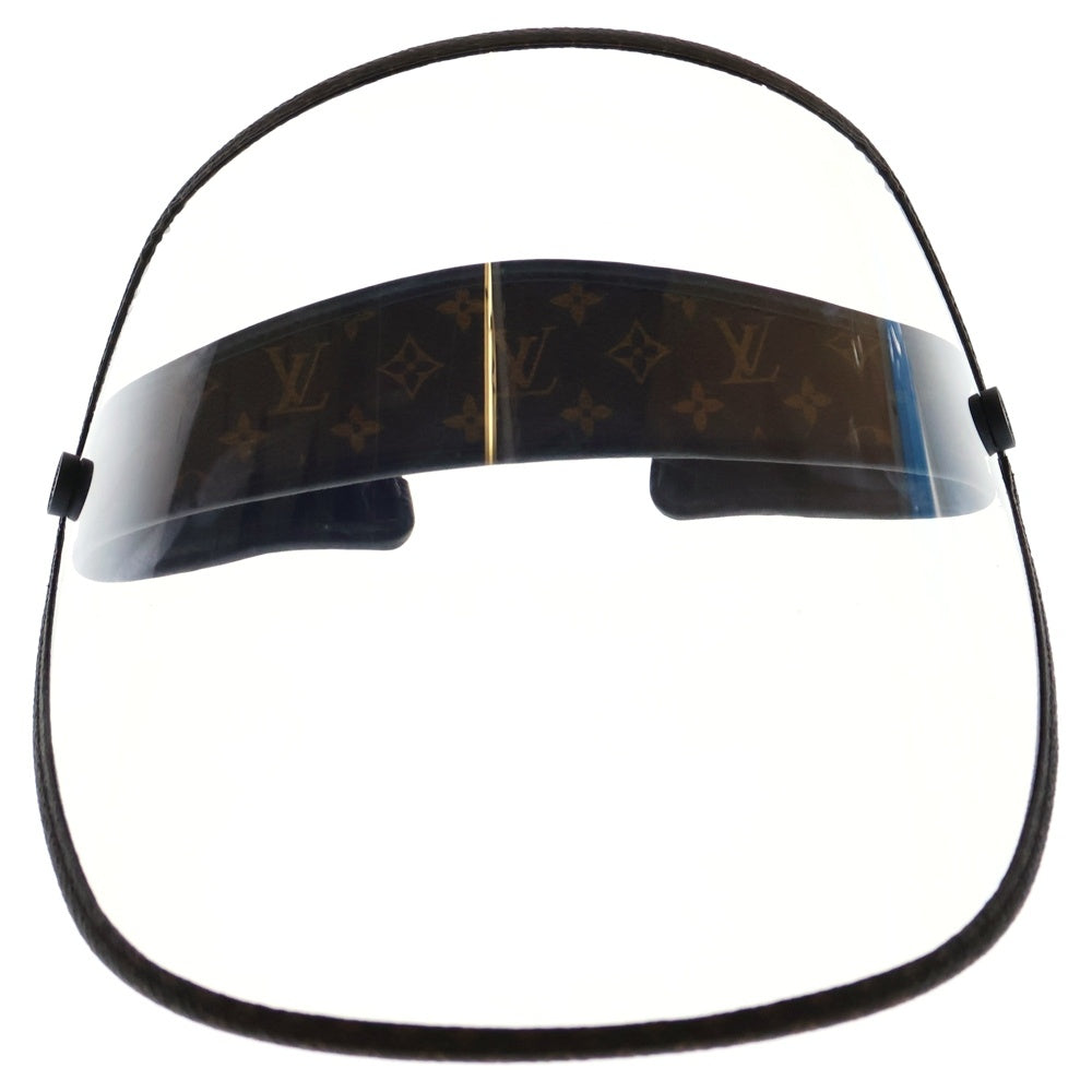 LOUIS VUITTON(ルイヴィトン) モノグラム ビジェール LV シールド フェイスシールド サンバイザー ブラウン/クリア M76727 DI0261