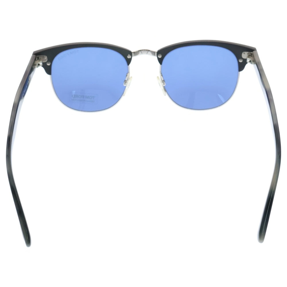 TOM FORD(トムフォード) Laurent-02 ハーフリム ウェリントン カラーレンズ サングラス アイウェア メガネ 眼鏡 グレー TF623