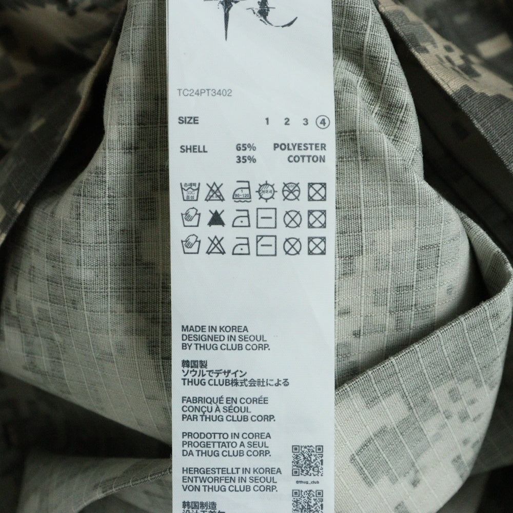 THUG CLUB(サグクラブ) 24AW TC ARMY PANTS アーミー デジタルカモ パンツ カーキ TC24PT3402