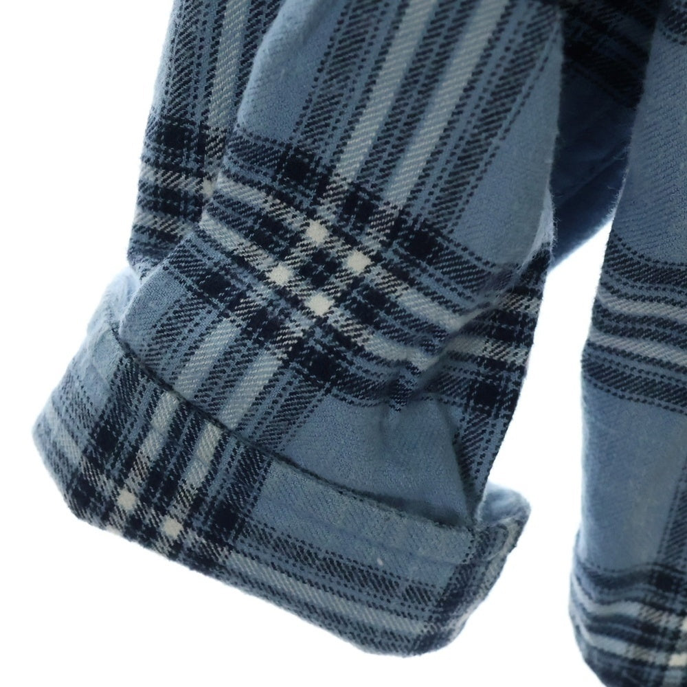 DIESEL(ディーゼル) S-DEWNY-HOOD フーディー チェック 長袖シャツ ライトブルー A12266