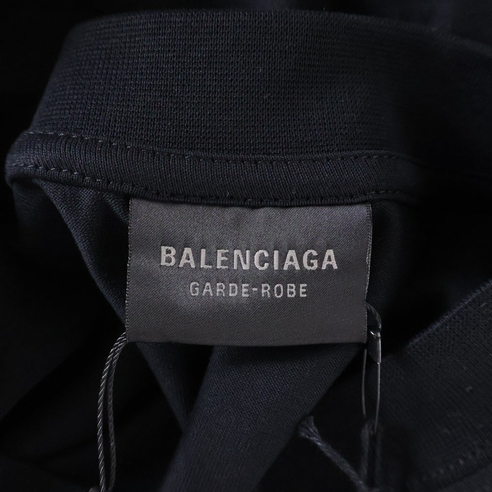BALENCIAGA(バレンシアガ) ケアラベル バックプリント 半袖Tシャツ ブラック 724514 TNVL9