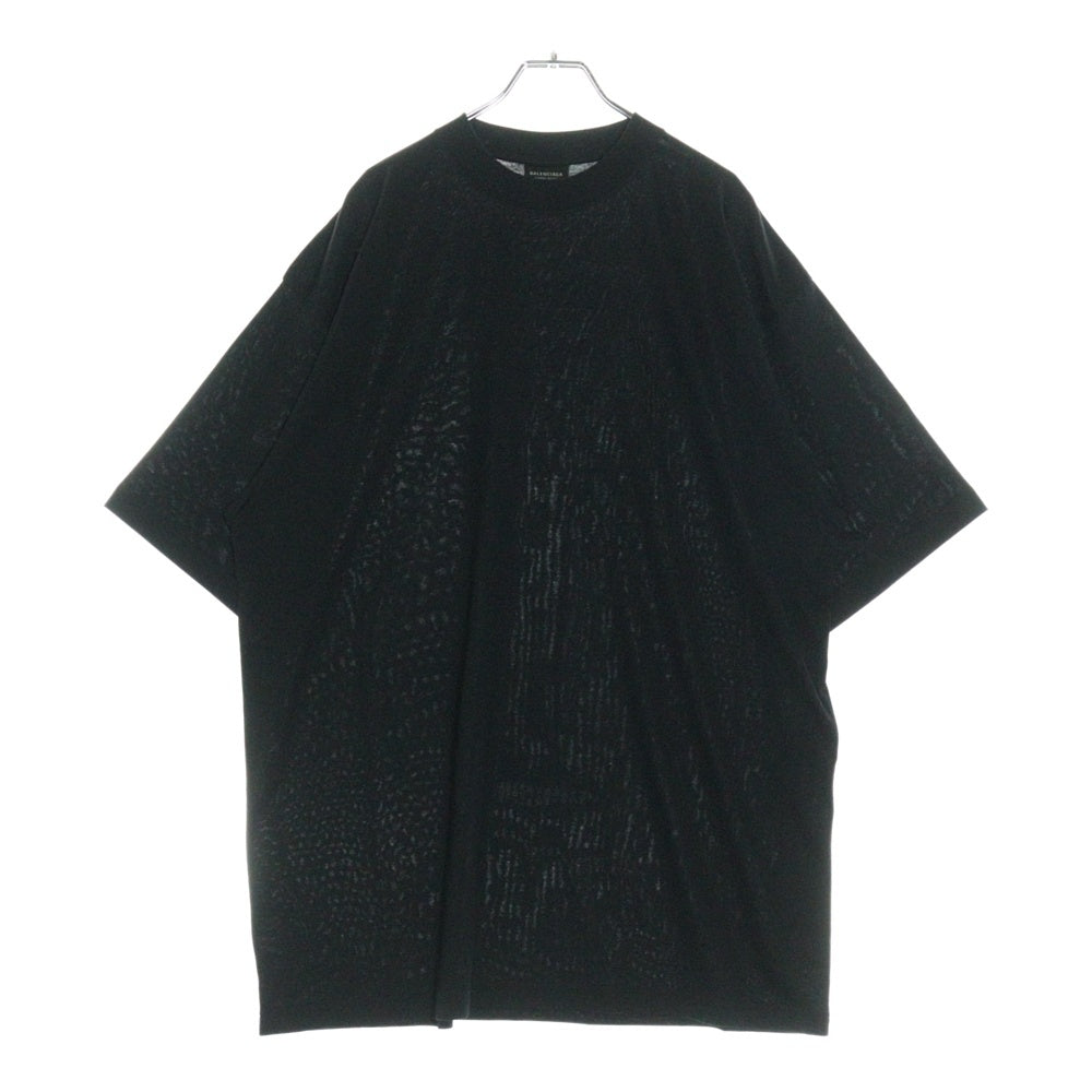 BALENCIAGA(バレンシアガ) ケアラベル バックプリント 半袖Tシャツ ブラック 724514 TNVL9