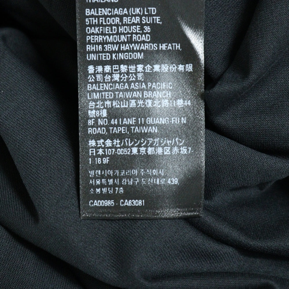 BALENCIAGA(バレンシアガ) ケアラベル バックプリント 半袖Tシャツ ブラック 724514 TNVL9