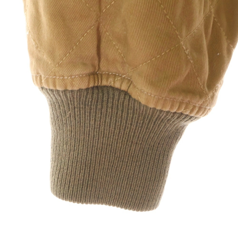 RRL(ダブルアールエル) コットン ジップアップキルティングジャケット ベージュ