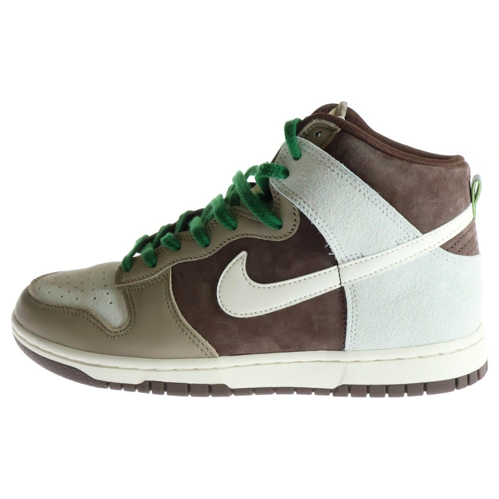 NIKE(ナイキ) DUNK HIGH RETRO PRM LIGHT CHOCOLATE ダンク レトロ ライト チョコレート ハイカットスニーカー ホワイト/ブラウン US8.5/26.5cm DH5348-100