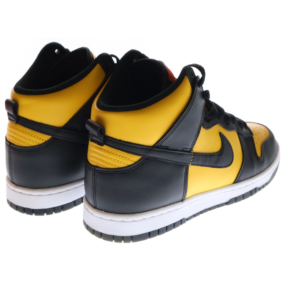 NIKE(ナイキ) DUNK HIGH RETRO UNIVERSITY GOLD AND BLACK ダンク ユニバーシティ ハイカットスニーカー イエロー/ブラック US8.5/26.5cm DD1399-700