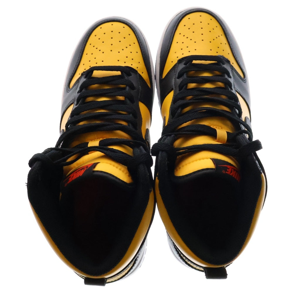 NIKE(ナイキ) DUNK HIGH RETRO UNIVERSITY GOLD AND BLACK ダンク ユニバーシティ ハイカットスニーカー イエロー/ブラック US8.5/26.5cm DD1399-700