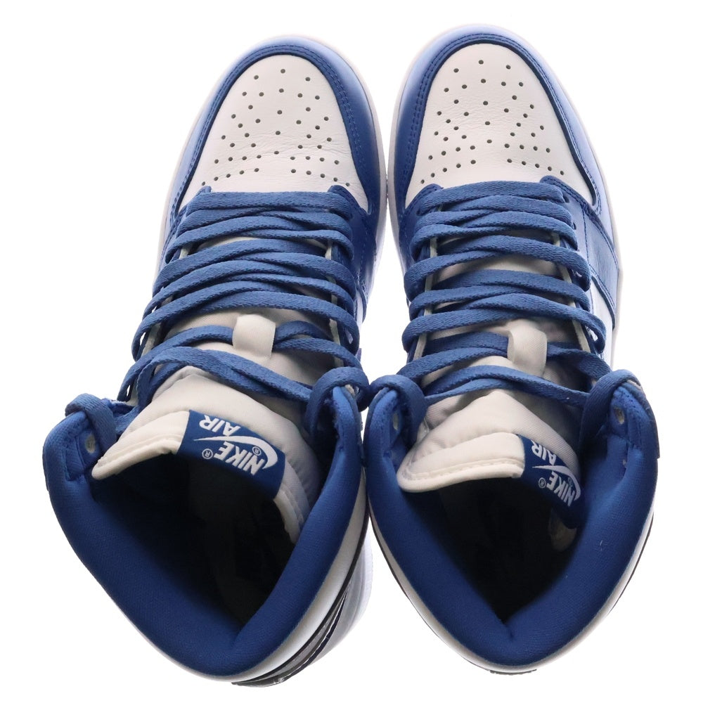 NIKE(ナイキ) AIR JORDAN 1 RETRO HIGH OG TRUE BLUE エアジョーダン トゥルーブルー ハイカットスニーカー ブルー/ホワイト US8.5/26.5cm DZ5485-410