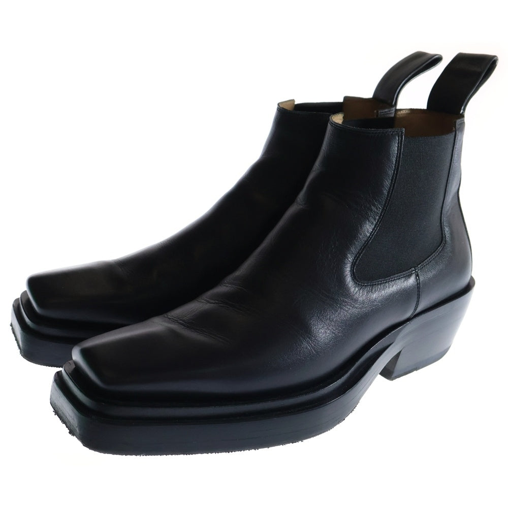 BOTTEGA VENETA(ボッテガヴェネタ) 20AW THE LEAN ザ リーン サイドゴア スクエアトゥ レザー ブーツ ブラック