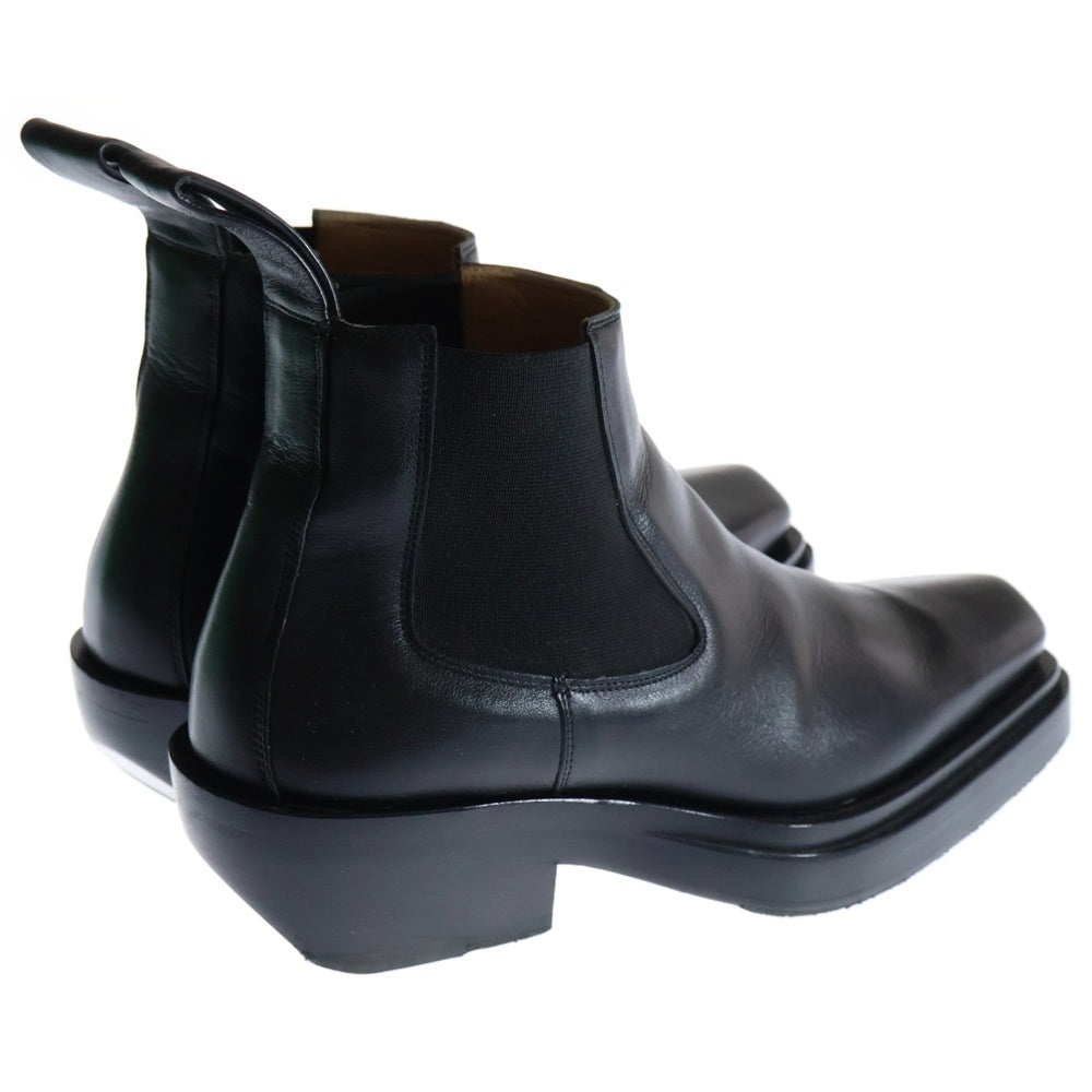 BOTTEGA VENETA(ボッテガヴェネタ) 20AW THE LEAN ザ リーン サイドゴア スクエアトゥ レザー ブーツ ブラック