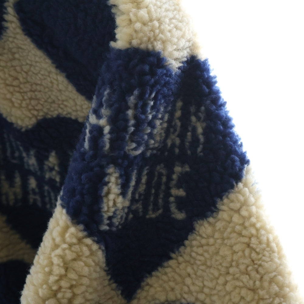 HUMAN MADE(ヒューマンメイド) 24AW HEART FLEECE JACKET ハートロゴ フリースジャケット ネイビー HM28JK040