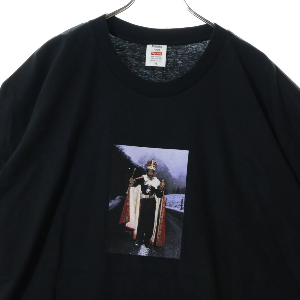 SUPREME(シュプリーム) 24AW× Martine Rose Lee Scratch Perry Tee マーティンローズ リー スクラッチ ペリー クルーネック半袖Tシャツ カットソー ブラック