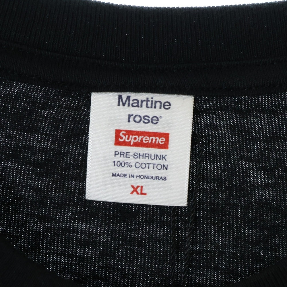 SUPREME(シュプリーム) 24AW× Martine Rose Lee Scratch Perry Tee マーティンローズ リー スクラッチ ペリー クルーネック半袖Tシャツ カットソー ブラック