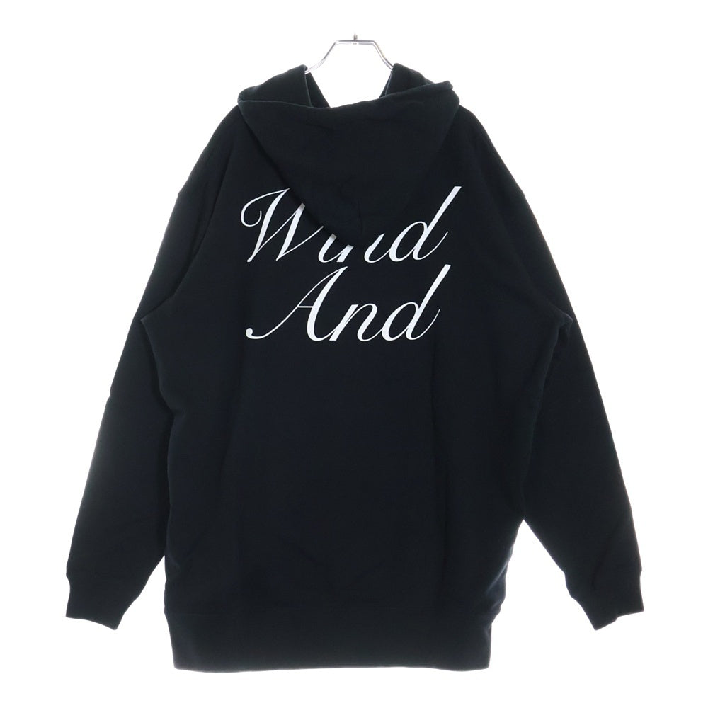 WIND AND SEA(ウィンダンシー) ×GOD SELECTION XXX HOODIE ゴッドセレクション トリプルエックス フロントロゴ プルオーバーパーカー フーディ ブラック WDS-C-GOD-23-Q3-08
