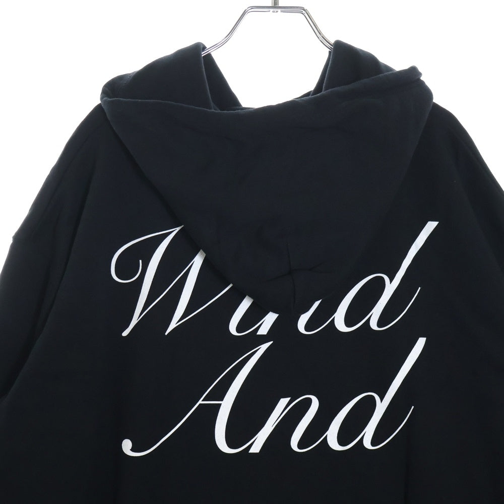 WIND AND SEA(ウィンダンシー) ×GOD SELECTION XXX HOODIE ゴッドセレクション トリプルエックス フロントロゴ プルオーバーパーカー フーディ ブラック WDS-C-GOD-23-Q3-08