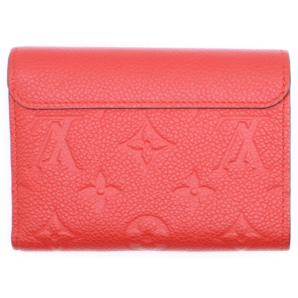 LOUIS VUITTON(ルイヴィトン) モノグラム アンプラント ポルトフォイユ ポンヌフ レザー コンパクトウォレット 三つ折り財布 レッド レディース M62185 TN4106