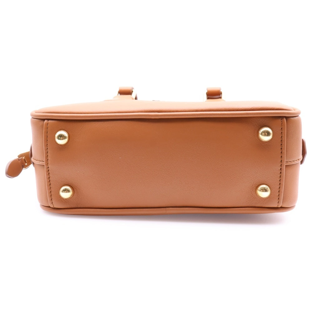 miumiu(ミュウミュウ) アルカディ スモール 2WAY レザー ショルダーバッグ ハンドバッグ ブラウン レディース 5BB142