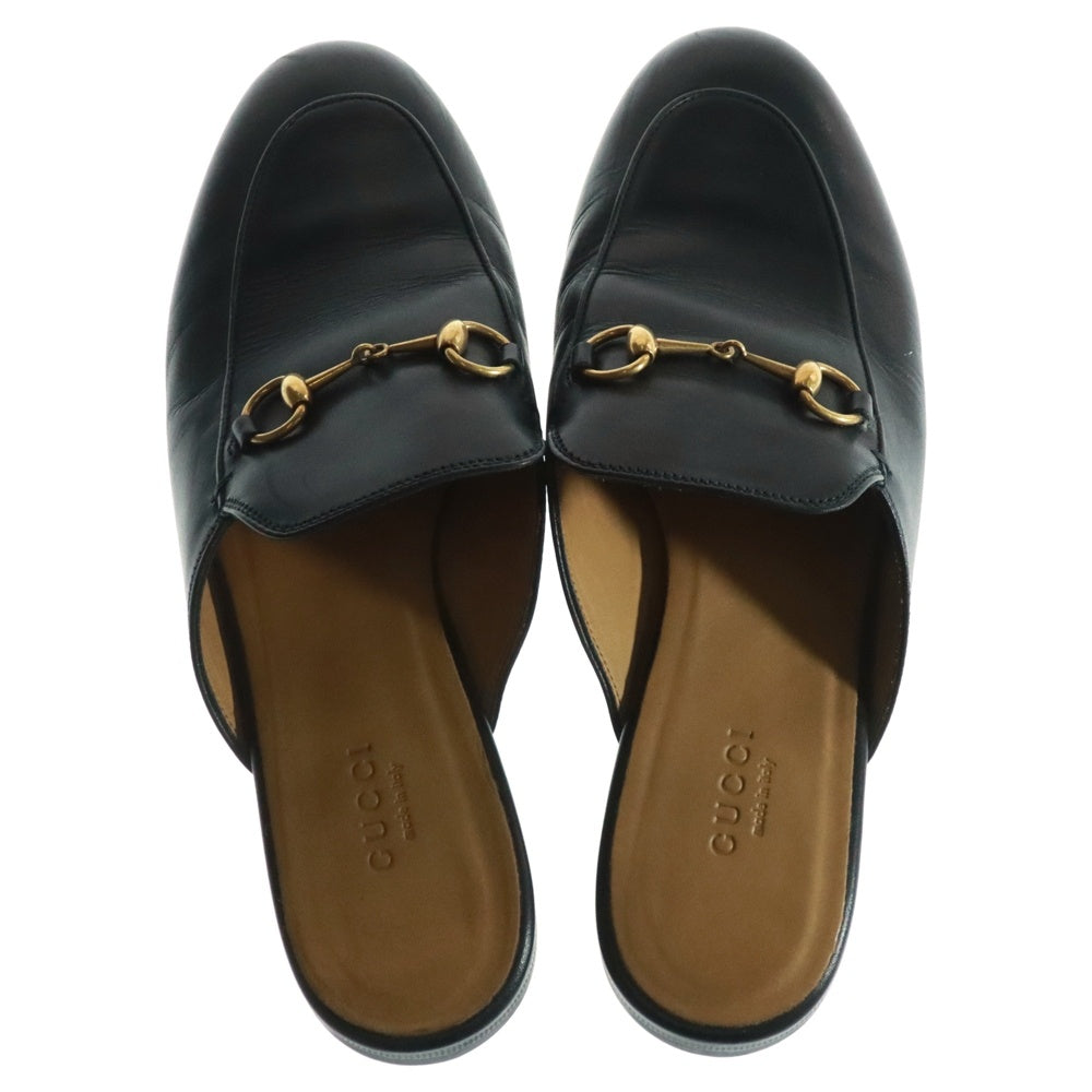 GUCCI(グッチ) プリンスタウン レザー ミュール サンダル ブラック レディース 38 1/2 423513