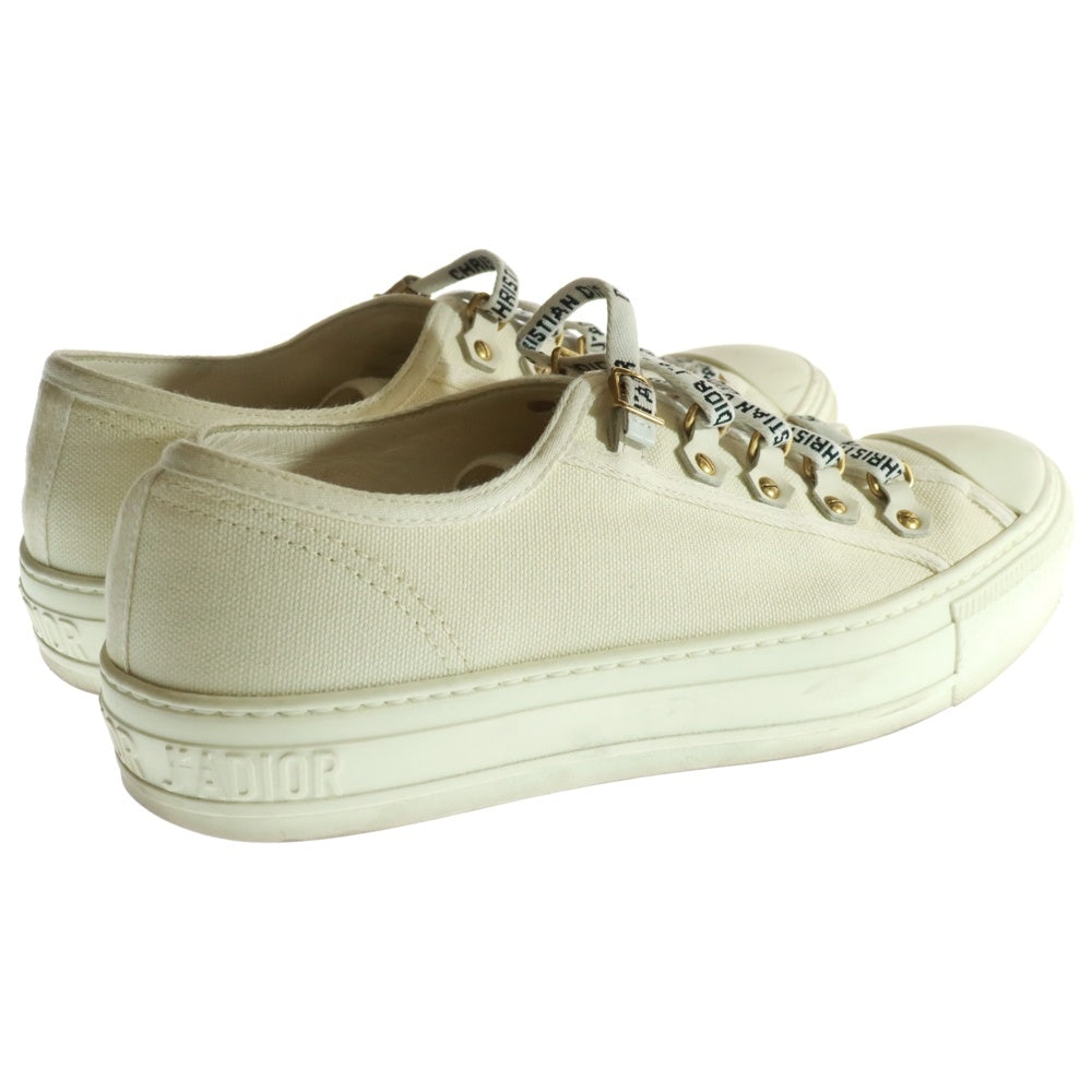 Christian Dior(クリスチャンディオール) 24SS WALK N ロゴシューレース ベルベット ローカットスニーカー ホワイト レディース DC0318