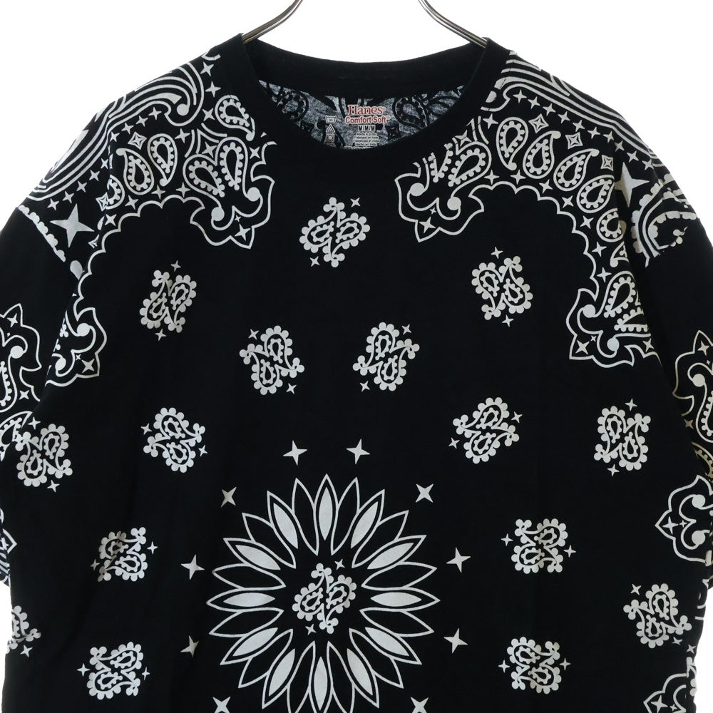 SUPREME(シュプリーム) 22AW ×Hanes Bandana Tagless Tee ヘインズ バンダナ クルーネック 半袖Tシャツ カットソー ブラック