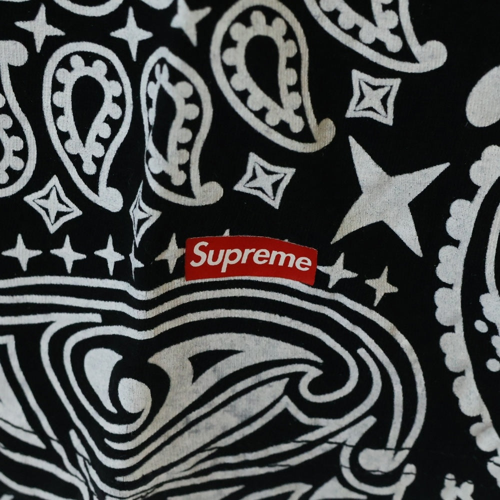 SUPREME(シュプリーム) 22AW ×Hanes Bandana Tagless Tee ヘインズ バンダナ クルーネック 半袖Tシャツ カットソー ブラック
