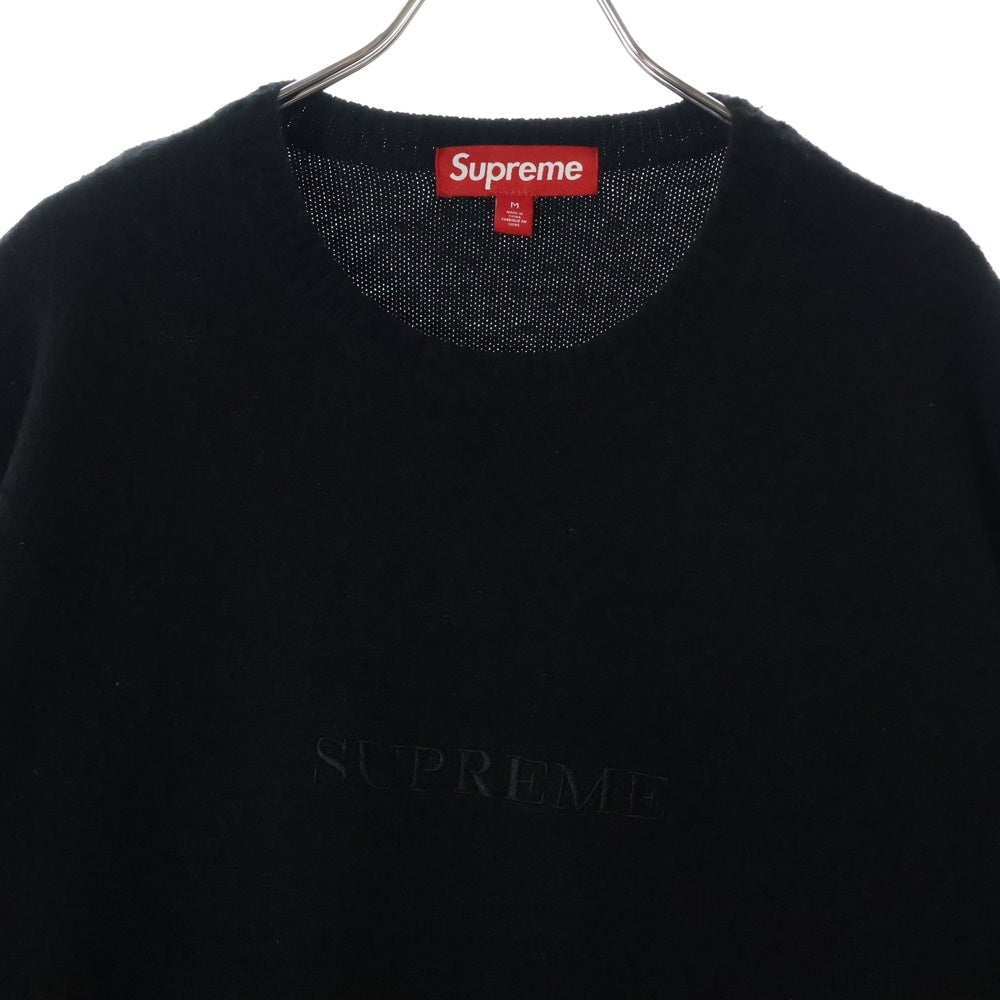 SUPREME(シュプリーム) 23AW Pilled Sweater パイルド スウェットクルーネック ニットセーター ブラック