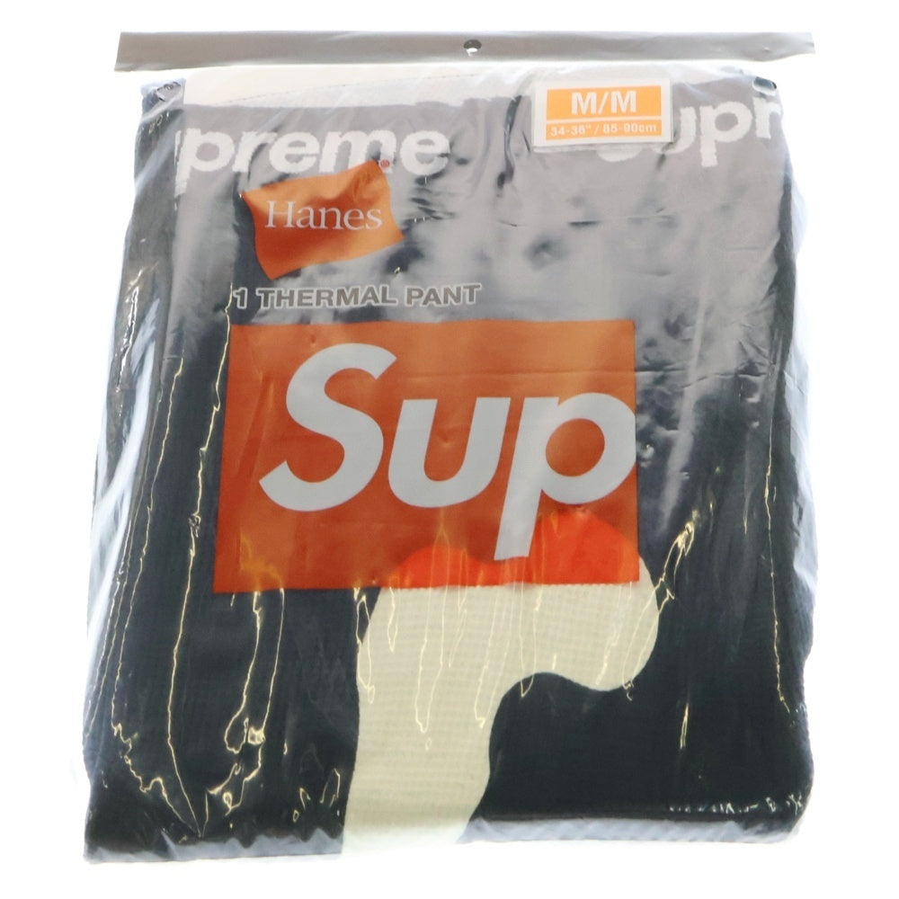 SUPREME(シュプリーム) 21AW ×Hanes Bones Thermal Pant ヘインズ ボーン サーマル パンツ ブラック