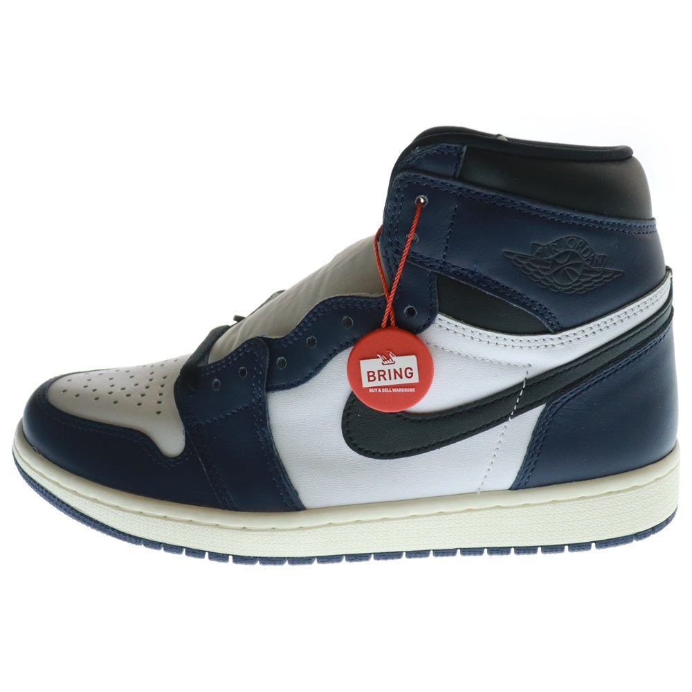 NIKE(ナイキ) AIR JORDAN 1 RETRO HIGH OG Midnight Navy エアジョーダン1 レトロ ミッドナイト ネイビー ハイカットスニーカー ネイビー/ホワイト US8.5/26.5cm DZ5485-401