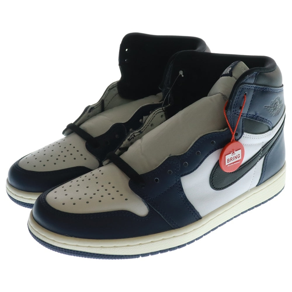 NIKE(ナイキ) AIR JORDAN 1 RETRO HIGH OG Midnight Navy エアジョーダン1 レトロ ミッドナイト ネイビー ハイカットスニーカー ネイビー/ホワイト US8.5/26.5cm DZ5485-401