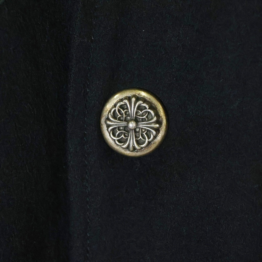 CHROME HEARTS(クロムハーツ) LETTERMAN レターマン CHマルチレザーパッチレザースリーブブルゾン ジャケット ブラック/シルバー